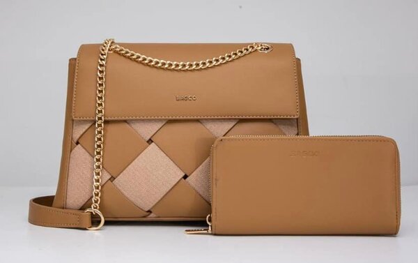 clutch and purse brown