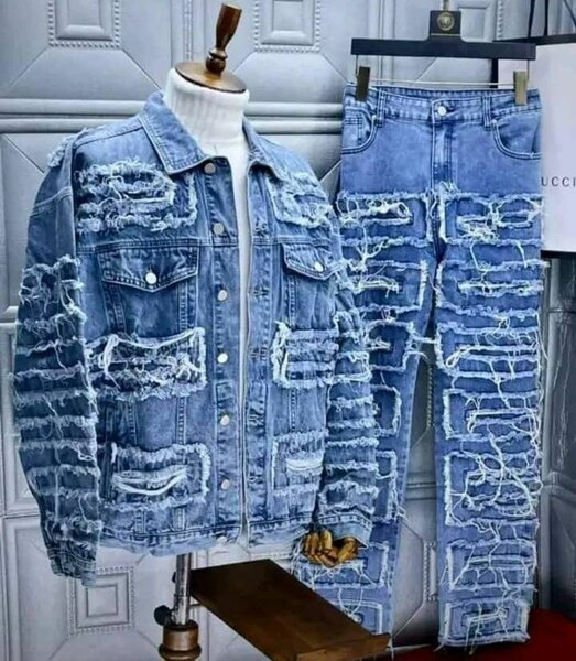 Ensemble jeans déchiré femme