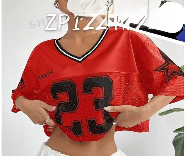 Maillot de sport rouge femme