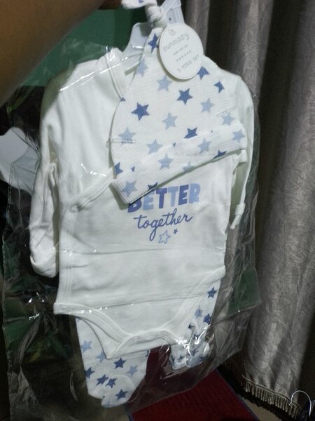 Ensemble bébé blanc étoiles