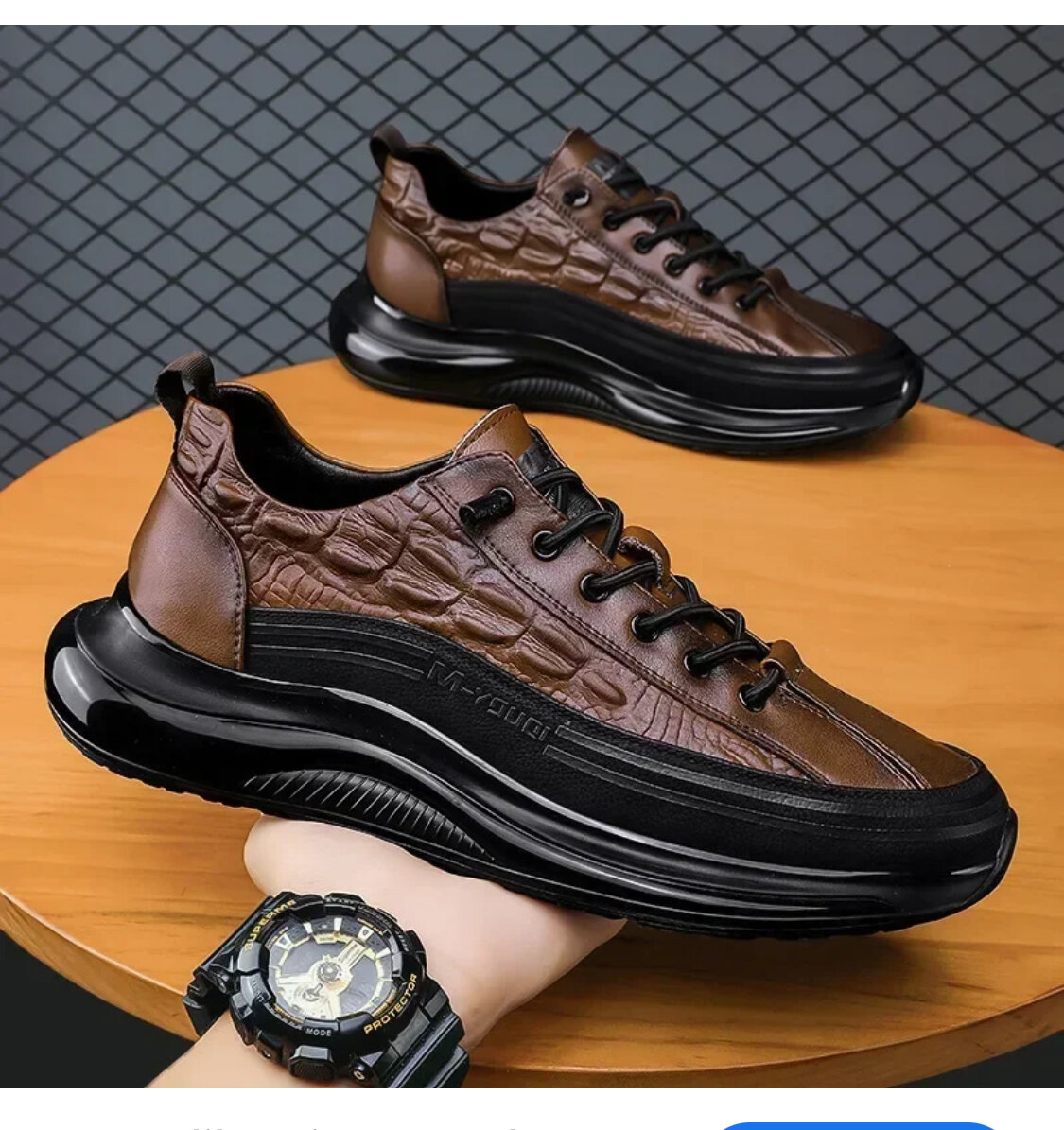 Baskets en cuir pour homme