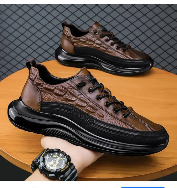 Baskets en cuir pour homme