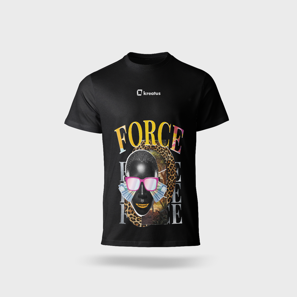 T-shirt créative noire homme