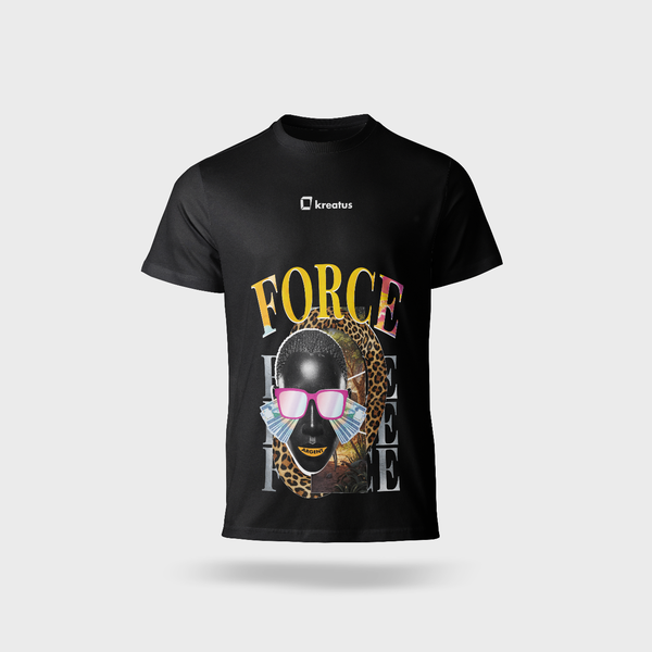 T-shirt créative noire homme