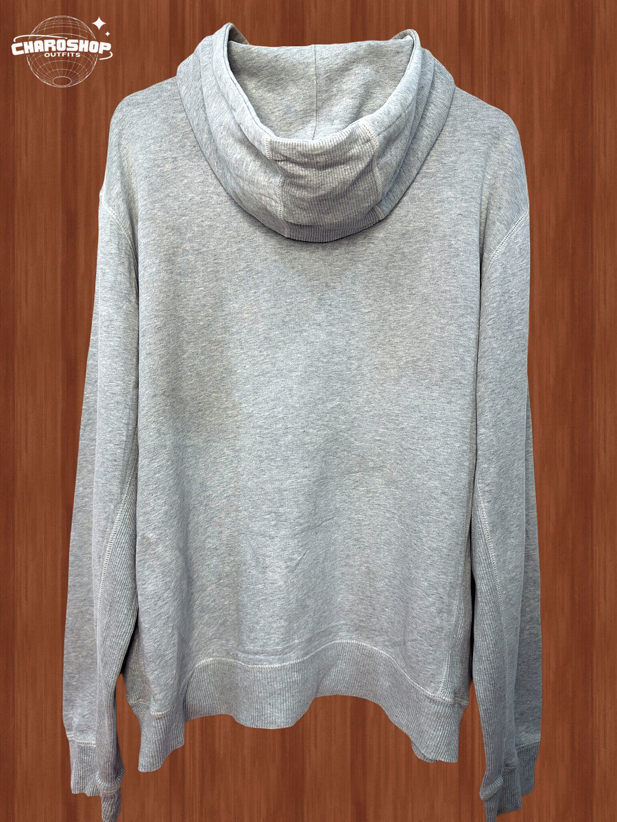Sweat à capuche zippé gris