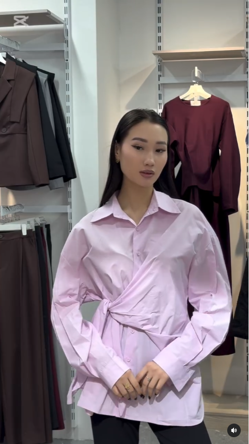 рубашка на завязках