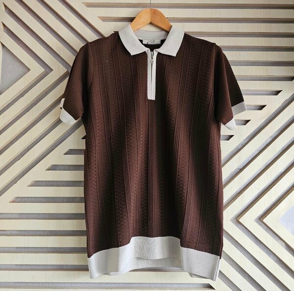 Polo rétro homme en tricot