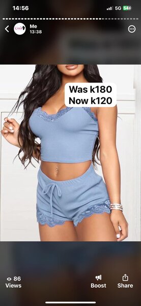 ensemble de nuit (short + T-shirt)