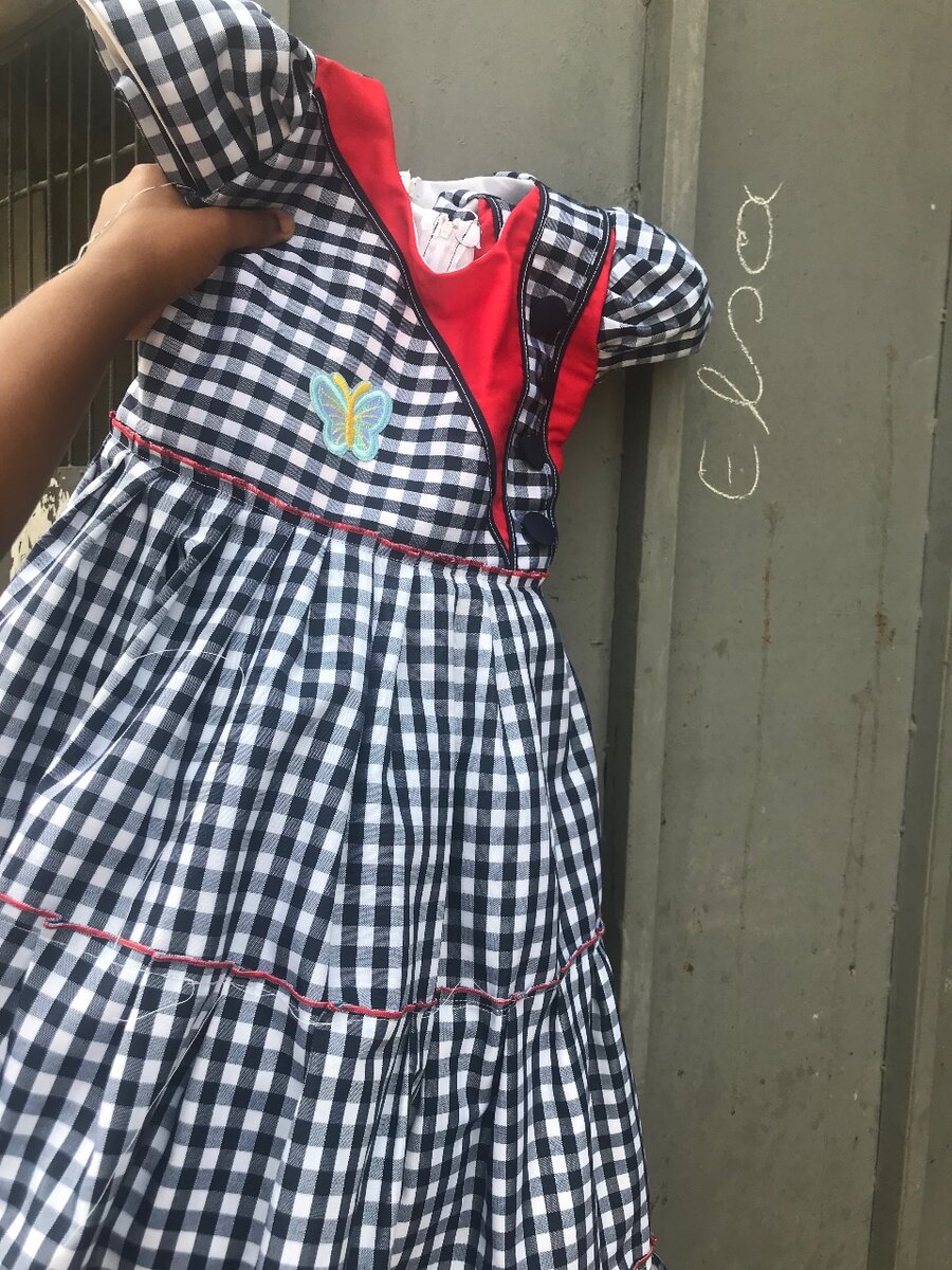 Robe Fille Vichy Élégante