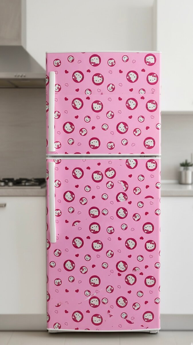 Papier Peint Adhésif Rose Motif Chat