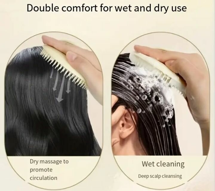 Brosse de massage cuir chevelu