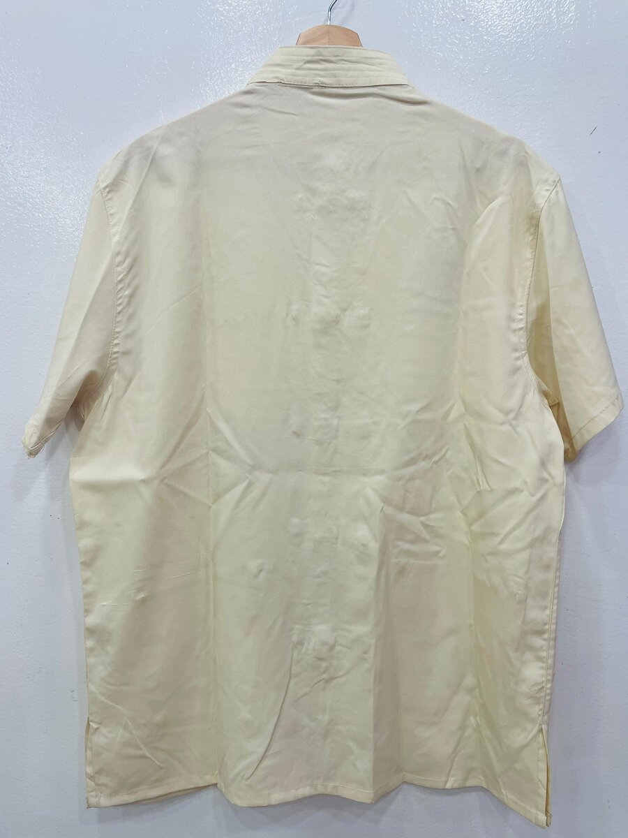 Chemise Mandarine en Soie Brodée