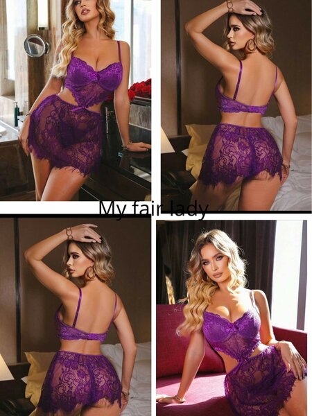Ensemble Lingerie Dentelle Violet