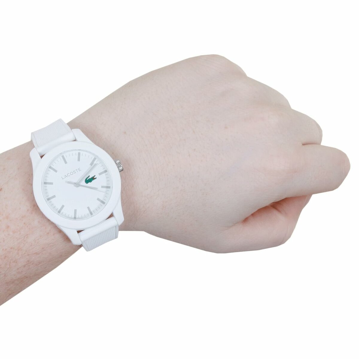 Montre blanche élégante Lacoste