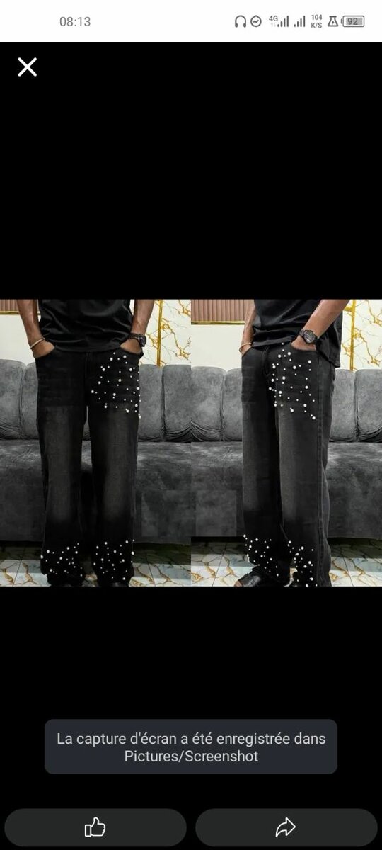 Jeans homme tendance décontractée