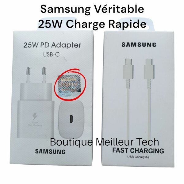 Samsung Chargeur 25w Type-C Original - Charge Super Rapide