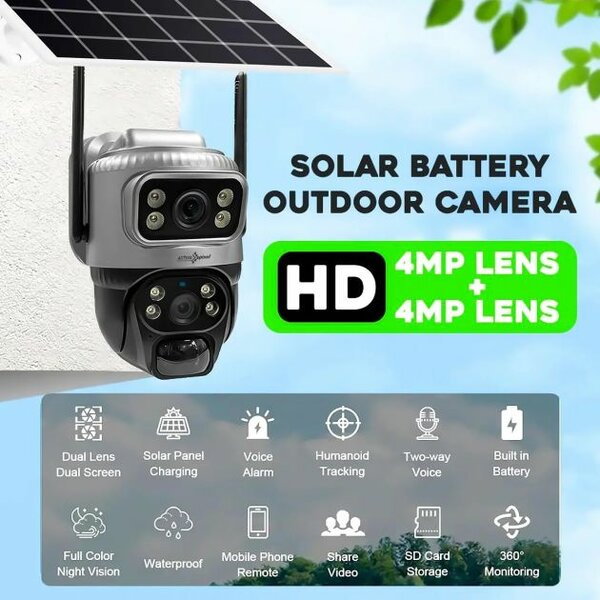 Caméra extérieure solaire HD