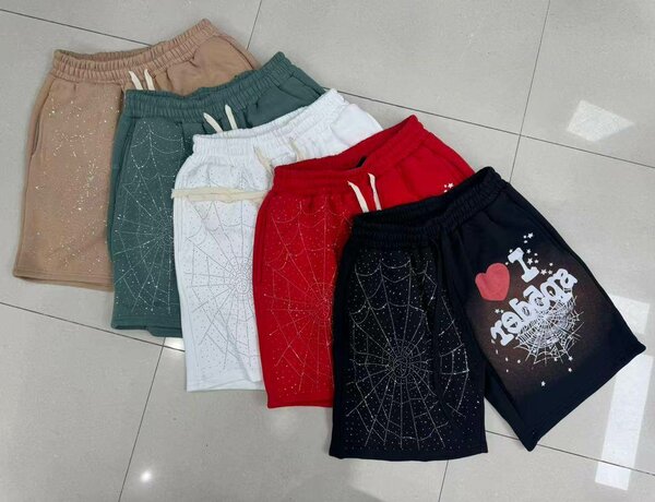 Shorts en coton graphiques unisexes