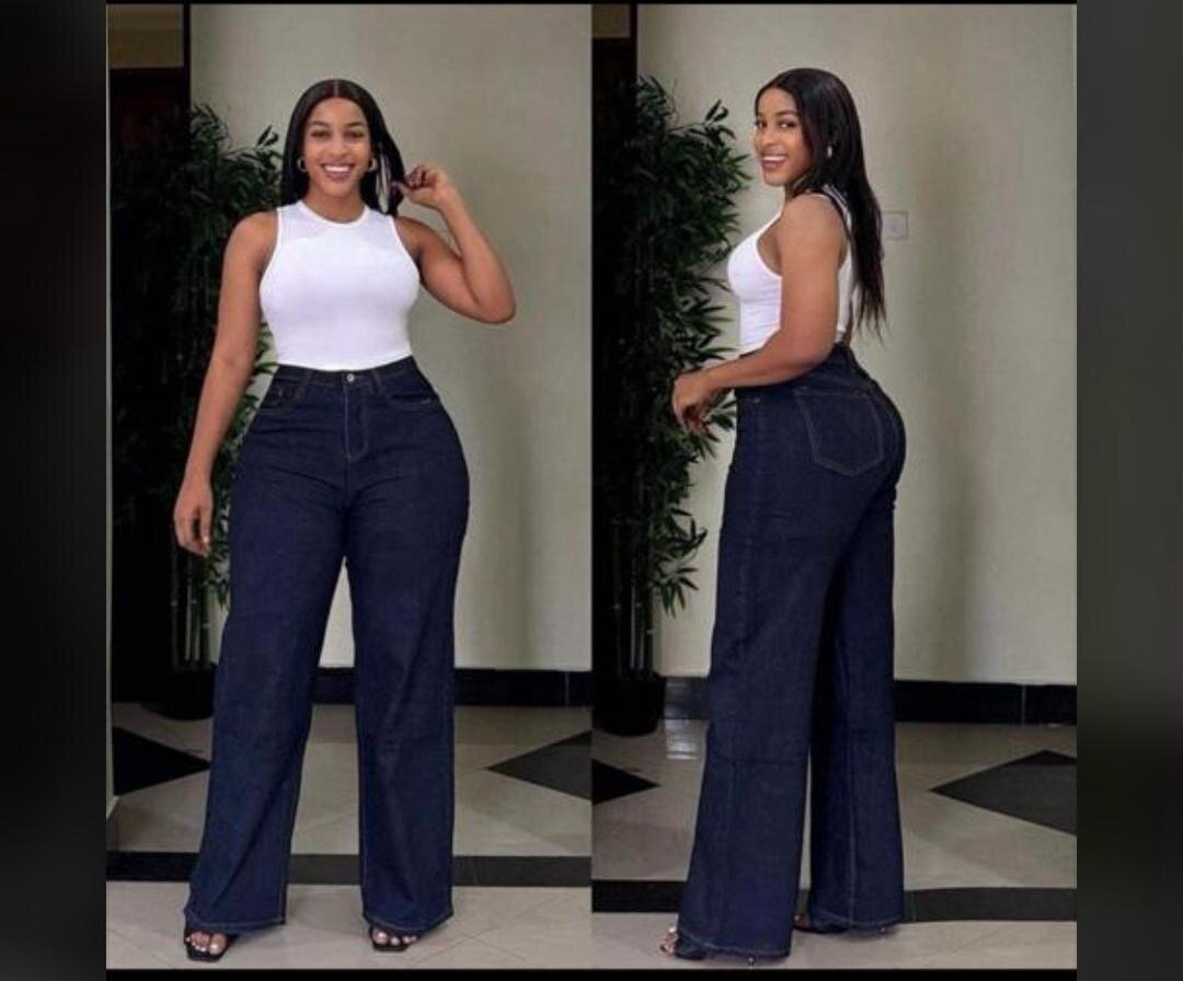 Jeans taille haute femme