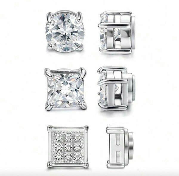 Boucles d'oreilles clip aimantées élégantes