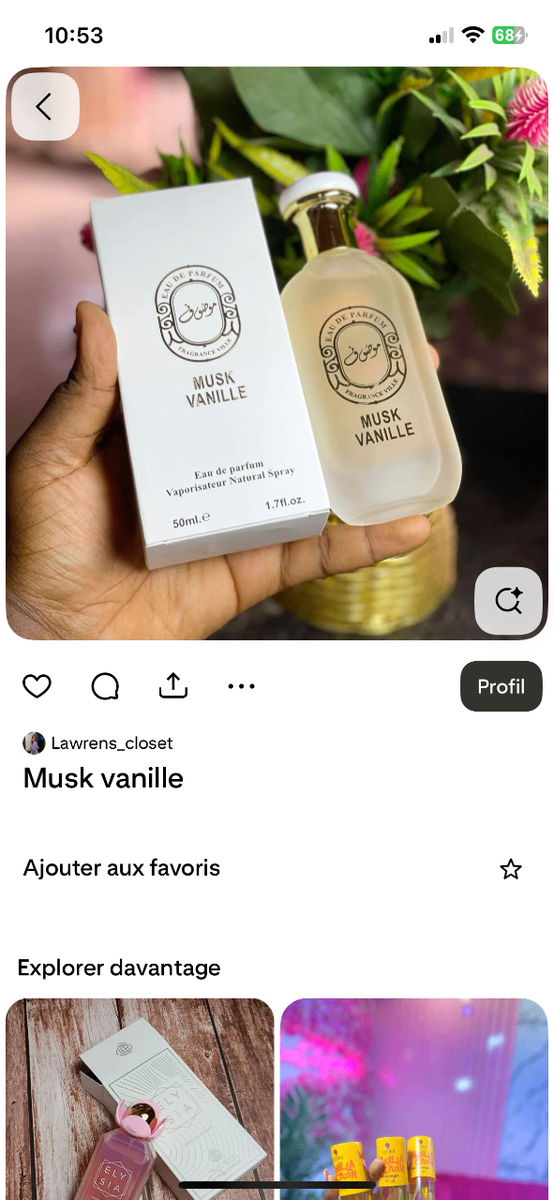 Parfum Musk Vanille Mosuf
