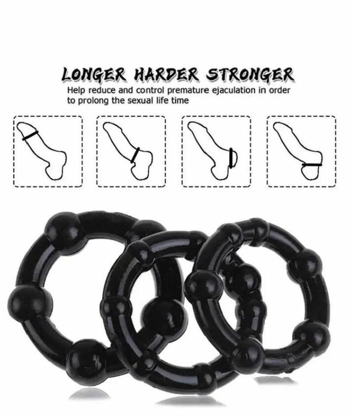 Ensemble de 3 anneaux de penis