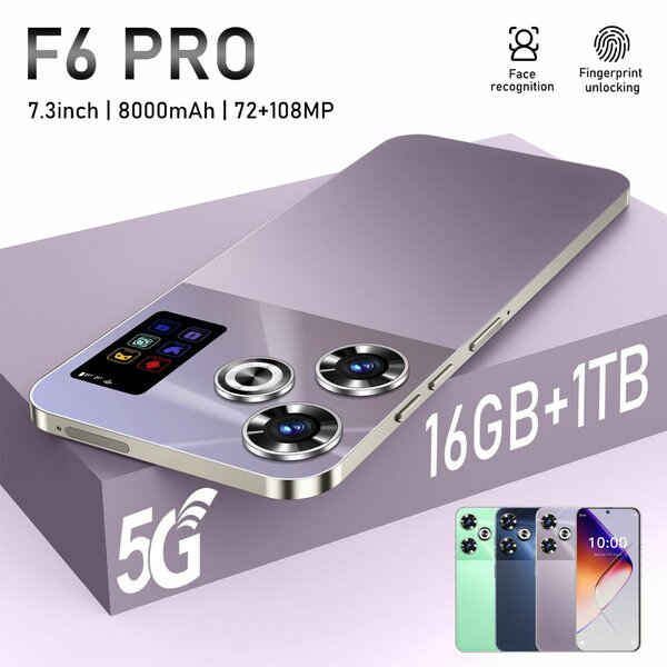 F6 Pro Smartphone 5G 7.3'' 16Go+1To