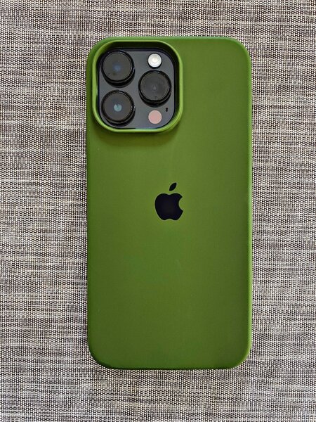 Green silicone iPhone case
