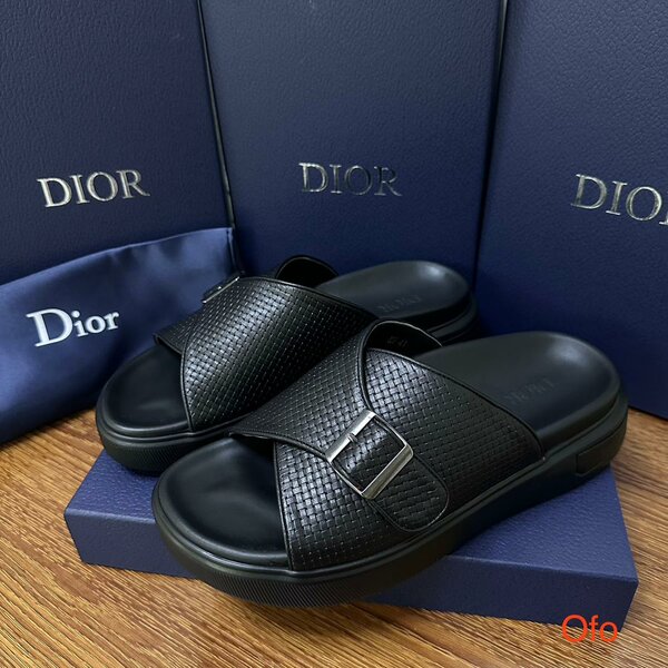 Sandales en cuir noir homme