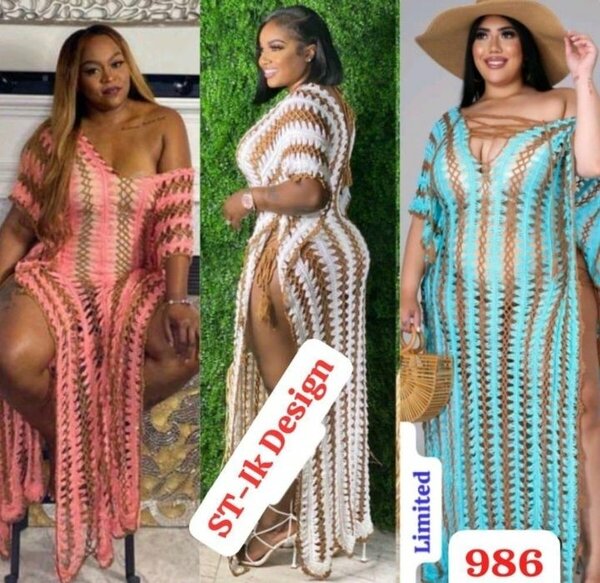 Robe crochet été pois