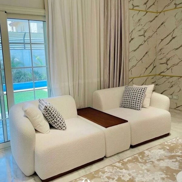 Canapé moderne en tissu double