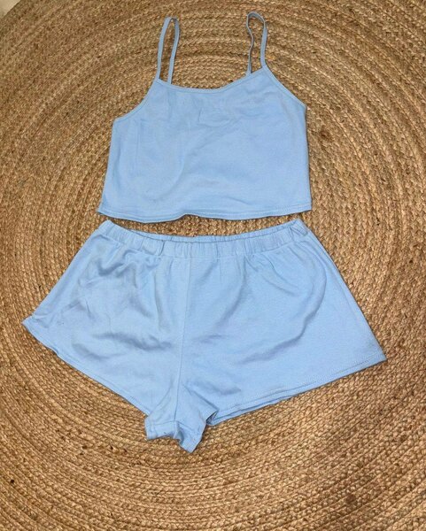 Ensemble de lingerie bleu ciel pour femme