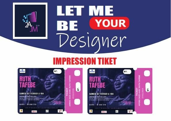 Impression Ticket Design - Cartes de spectacle personnalisées