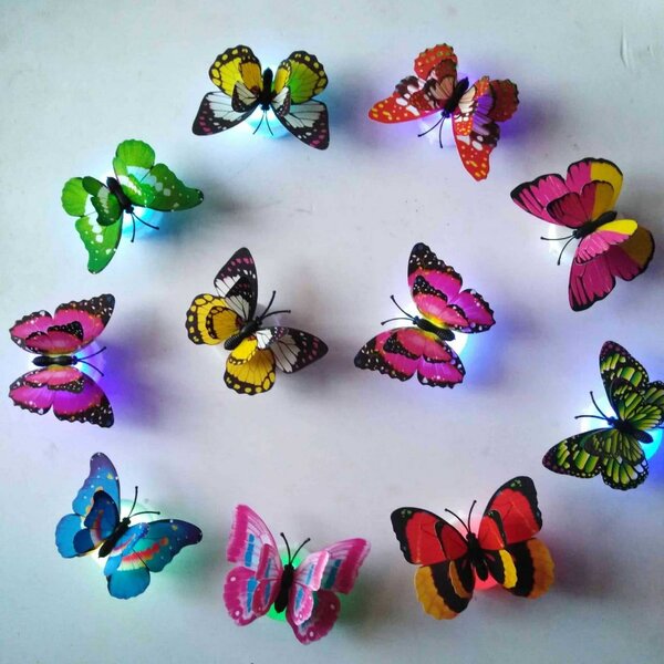 10pcs Led light Butterfly Sticker