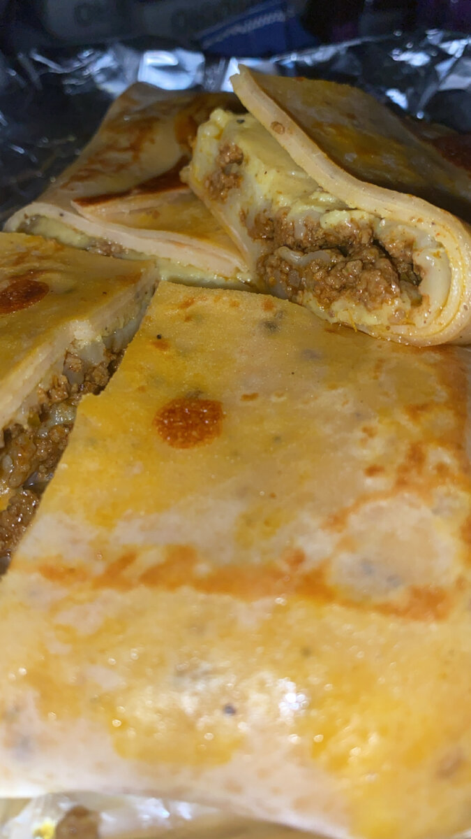 Crêpe fourée viande hachée