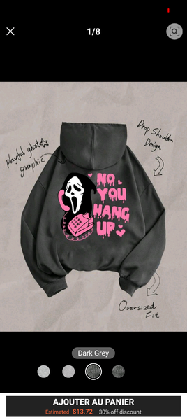 Sweat à capuche fantaisie