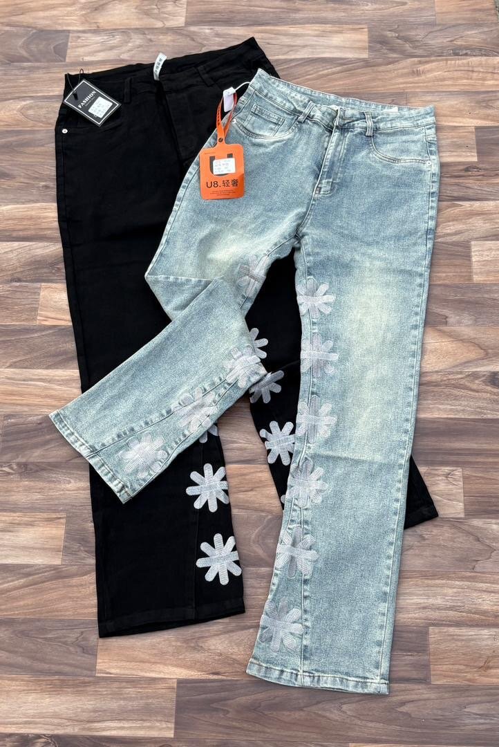 Jeans tendance patchés