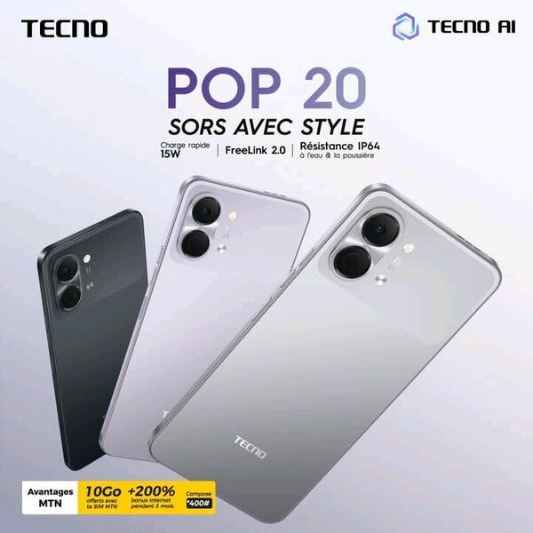 Tecno Pop 20 Smartphone Débloqué
