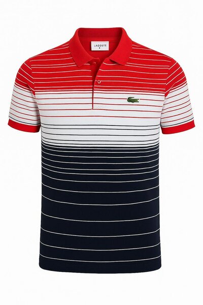 Polo rayé tricolore homme