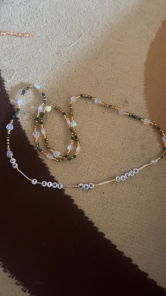 Collier perles personnalisées