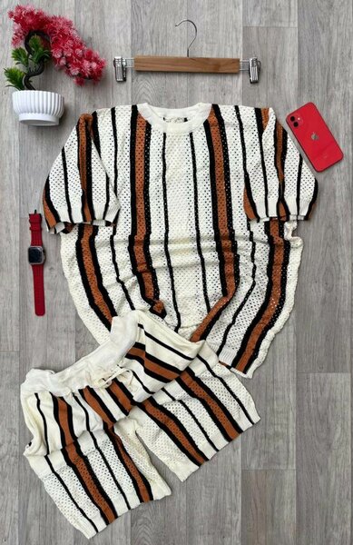 Robe et Short Rayés pour Femmes