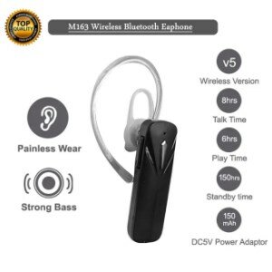 M163/M164 Fashion Wireless Premium Quality Bluetooth Handsfree Single Earphone For Music/Call