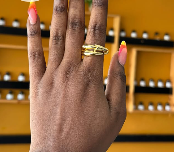 gold color fasion ring