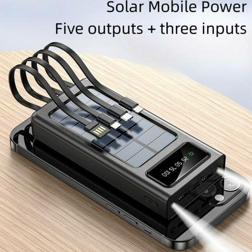 Powerbank solaire 4 câbles 20000mAh