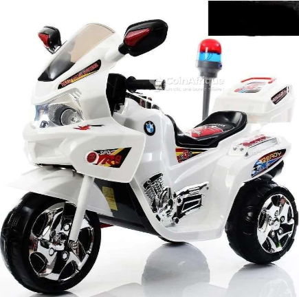 Moto électrique rechargeable blanc