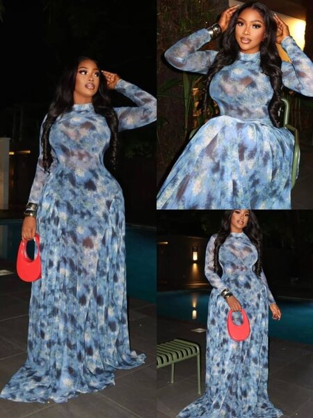 Robe longue imprimée élégante