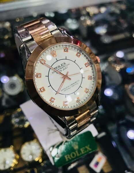 Men's Rolex Stailless Steel chain strap watch