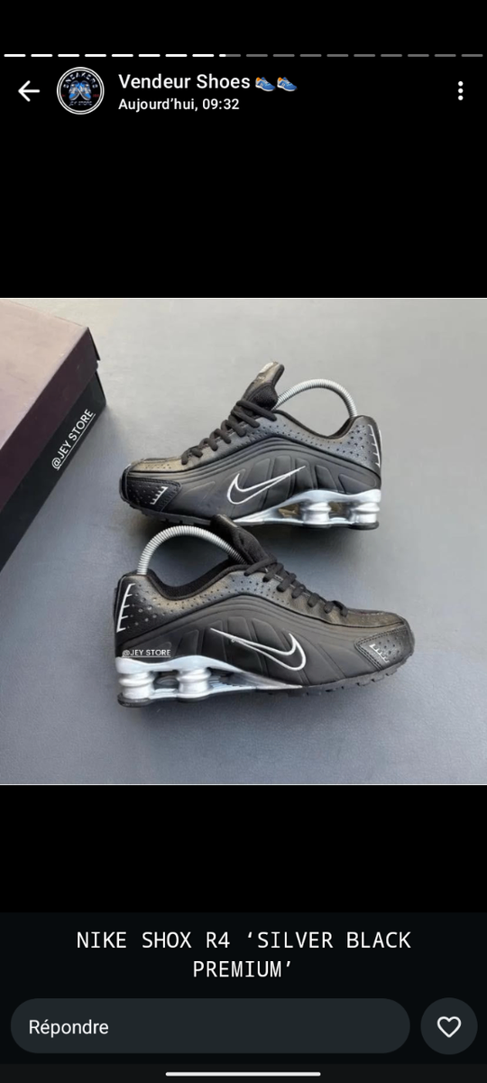Nike Shox R4 Noires Premium