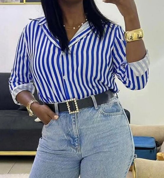 chemise à rayures bleues