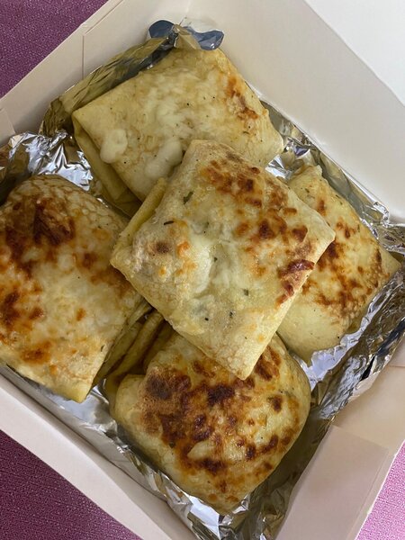 3 crêpes fourrées au jambon